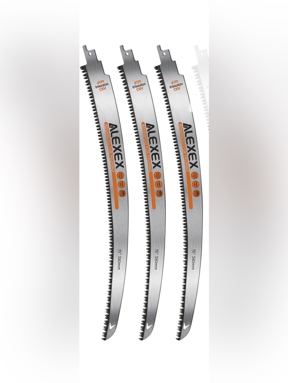 New Open Box 3 Pcs 15" Japanese Teeth Reciprocating Saw Blades for Wood Cutting